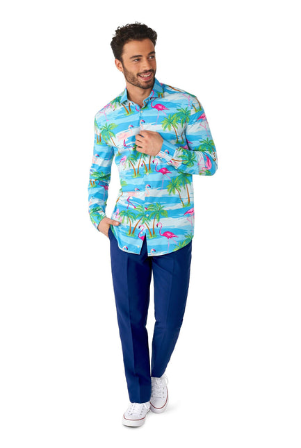 Hawaii Flamingo Hemd Männer OppoSuits