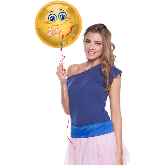 Helium Ballon Get Well 45cm leer