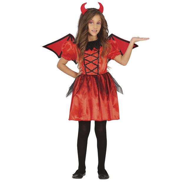 Teufel Halloween Kostüm Mädchen Rot