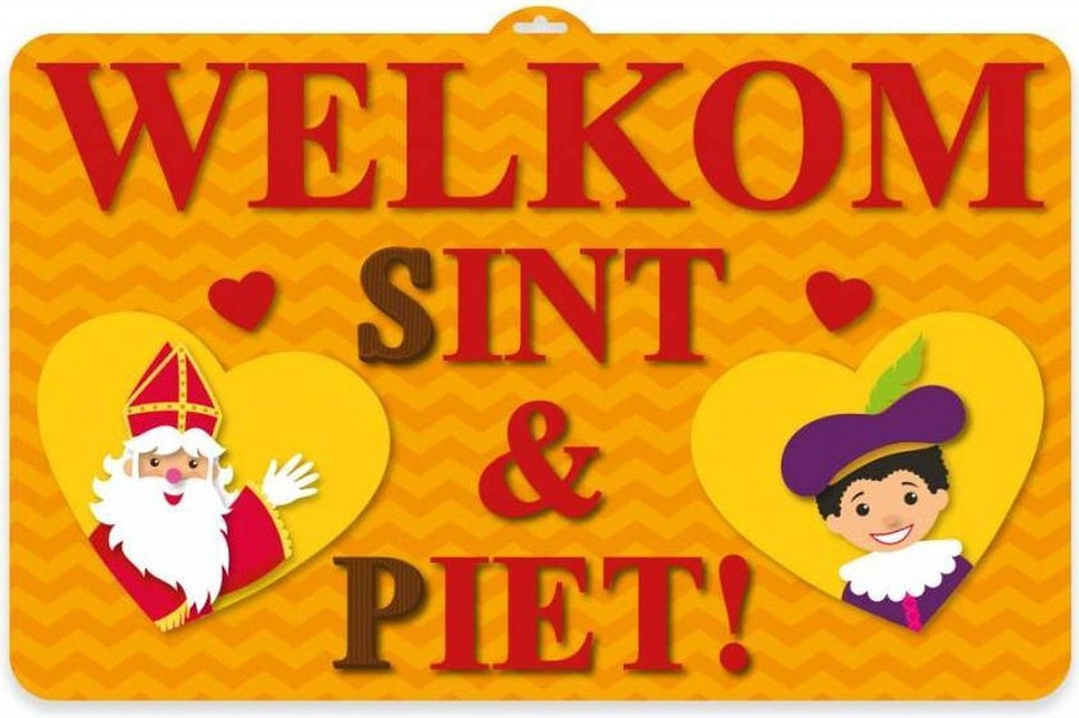 Sint en Piet Farbschild Türschild 58cm