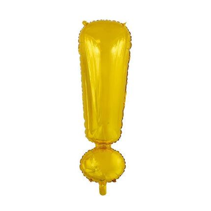 Folienballon Ausrufezeichen! Gold XL 102cm leer