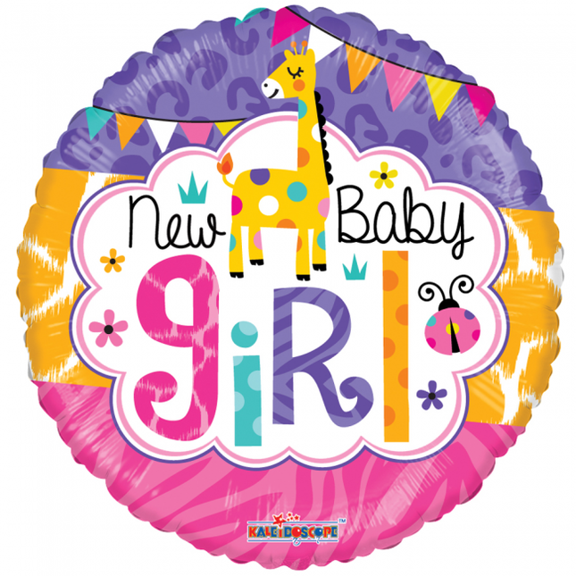 Helium Ballon Geburt Neues Baby Mädchen 45cm leer