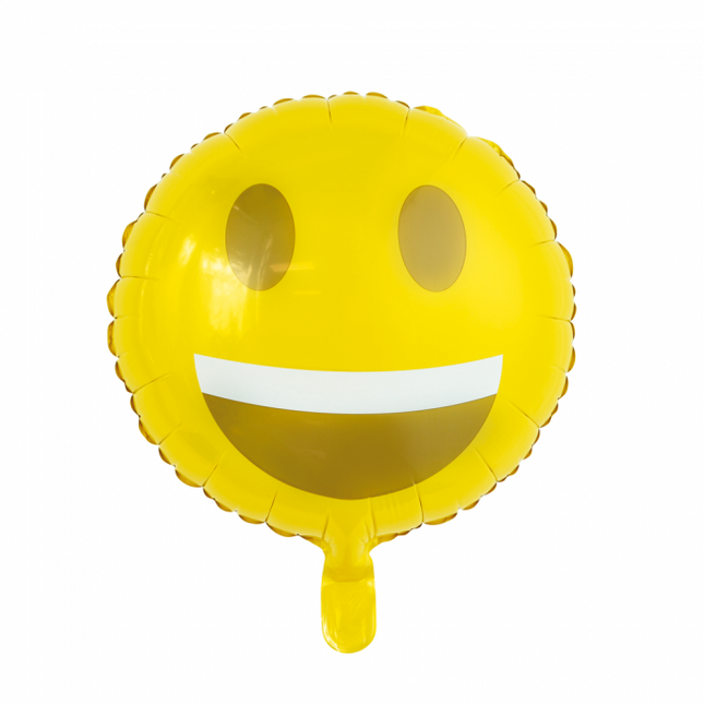 Helium Ballon Emoji Lächeln 45cm leer