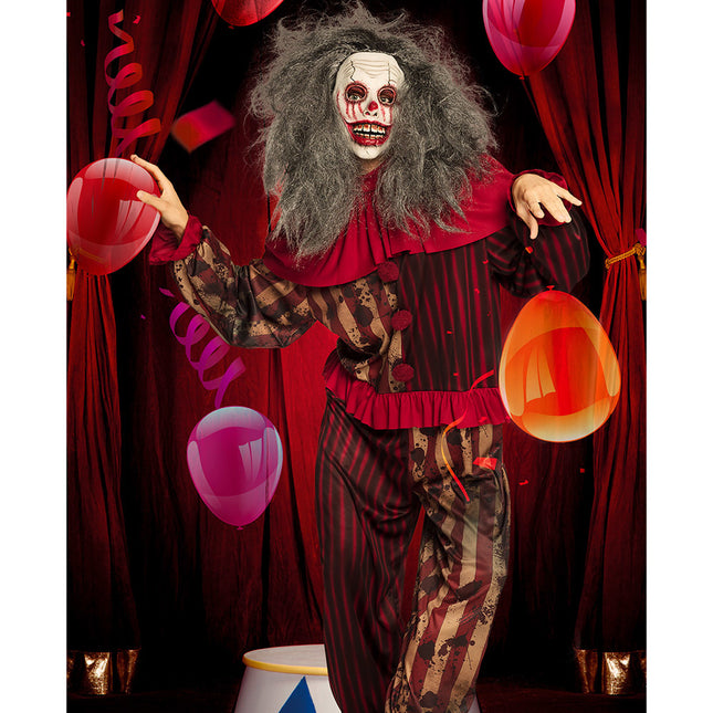 Halloween Maske Clown Graues Haar