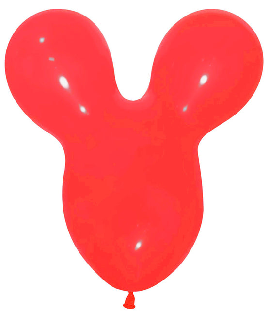 Ballons Maus Kopf Rot 25Stk