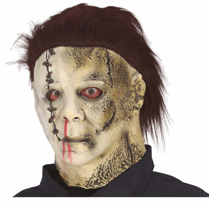 Halloween Maske Horror mit Haar