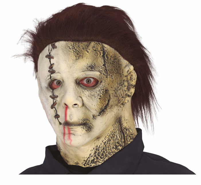 Halloween Maske Horror mit Haar