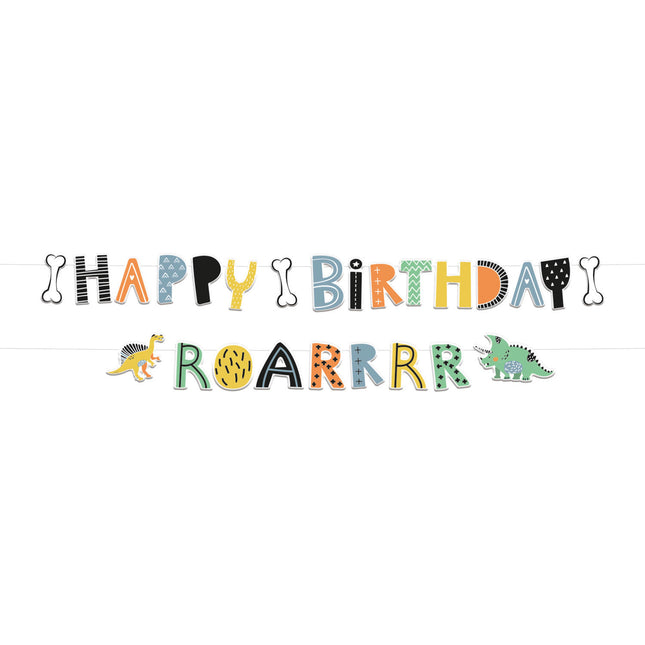 Dino Letter Sling Happy Birthday Roar 2pcs