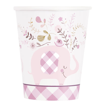 Baby Elefanten Becher Rosa 266ml 8Stk