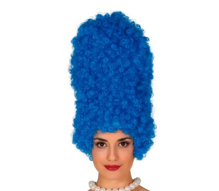 Marge Simpson Perücke Blaue Locken 40cm