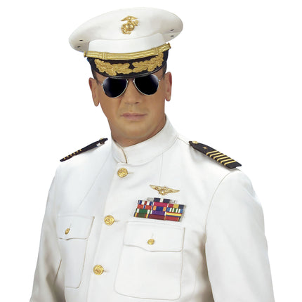 Schwarze Brille Pilot