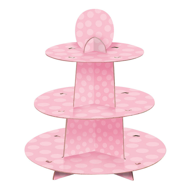 Cupcake Etagere Dots Rosa 34cm