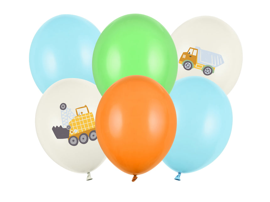 Luftballons Set Baufahrzeuge 30cm 6tlg.