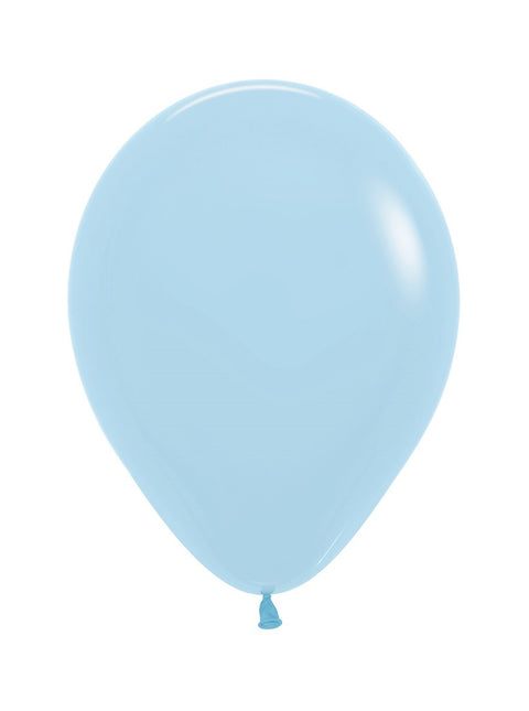 Luftballons Pastell Mattblau 25cm 100Stk