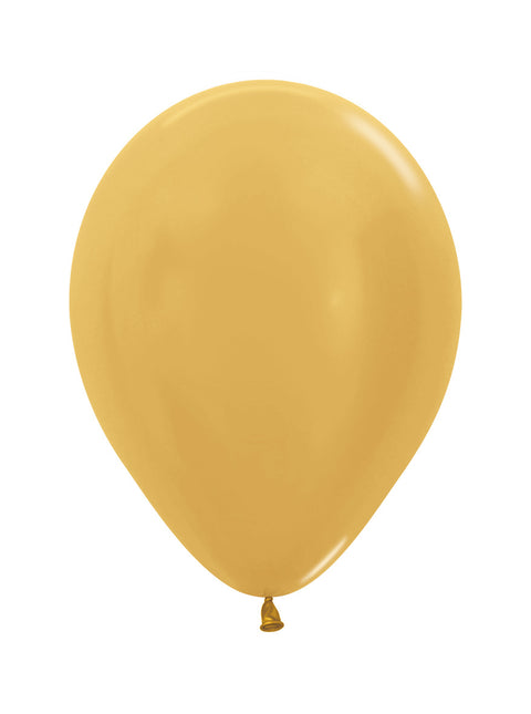 Ballons Metallic Gold 25cm 100Stk