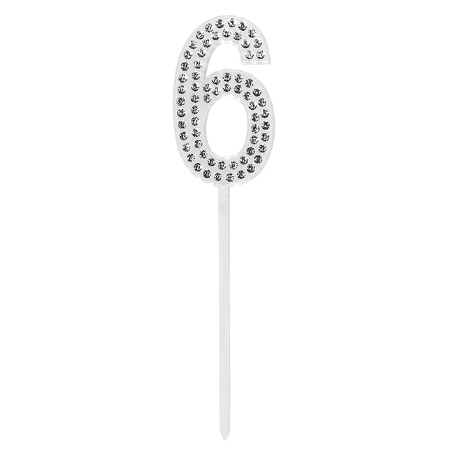 6 Jahre Tortenaufleger Diamant 10,5cm