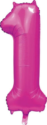 Fuchsia Nummer Ballon 1 Jahr Glanz 86cm