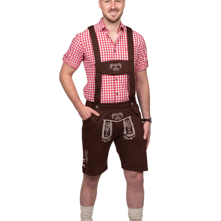 Dunkelbraune Lederhosen für Männer