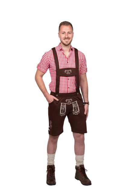 Dunkelbraune Lederhosen für Männer