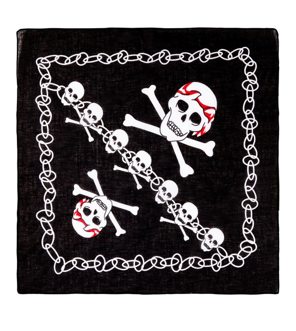 Schwarzes und weißes Piratenbandana