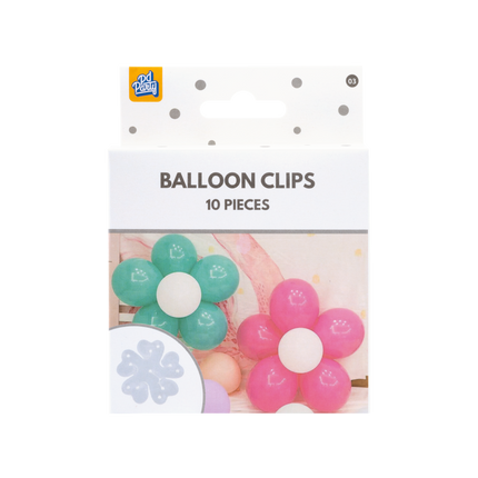 Weiße Ballonclips