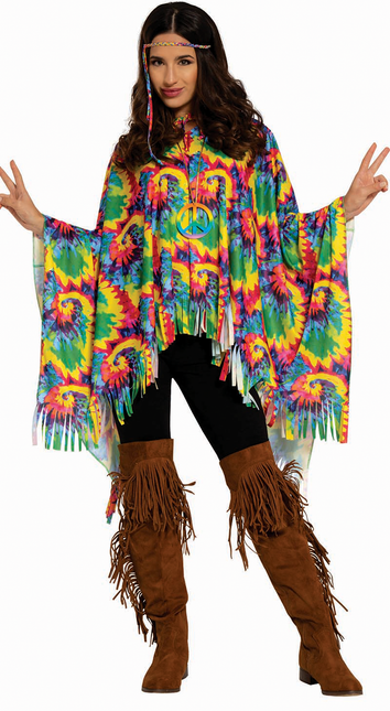 Hippie Poncho Kostüm M