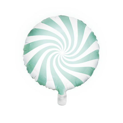 Heliumballon Mintgrüner Wirbel 45cm Leer