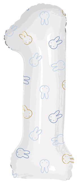 Folienballon Figur 1 Miffy Blau Leer 1,06m