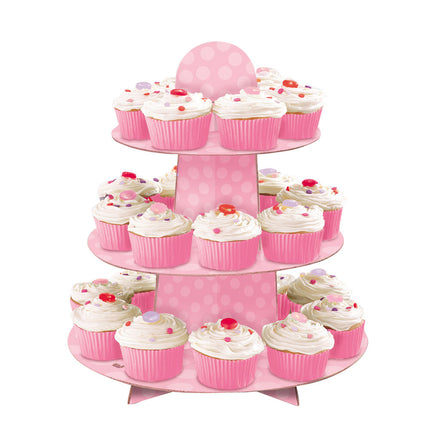 Cupcake Etagere Dots Rosa 34cm