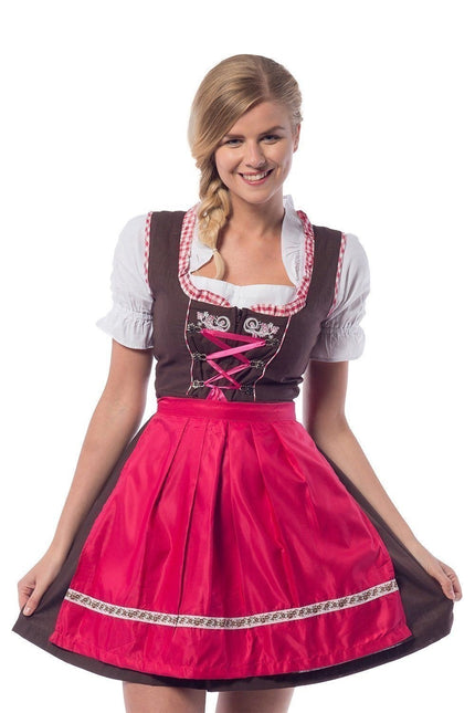 Dirndlkleid Oktoberfest Rosa 3 Stück