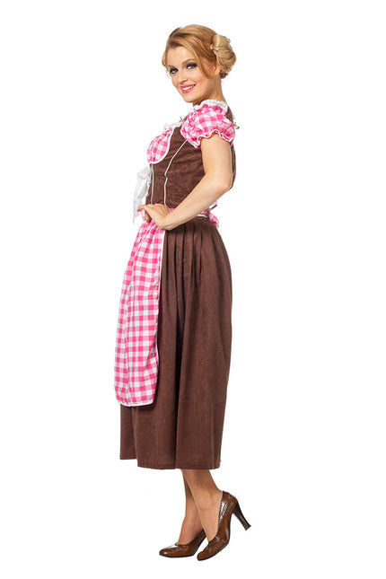 Rosa Dirndlkleid Oktoberfest Damen Lang