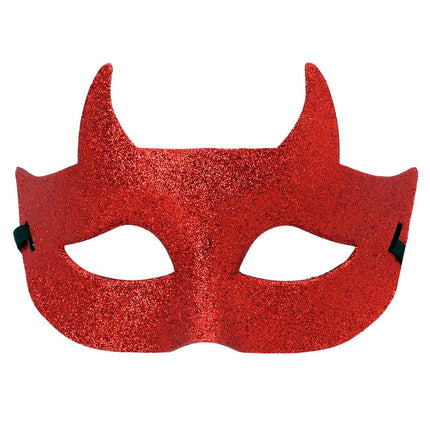 Halloween Augenmaske Teufel Glitzer