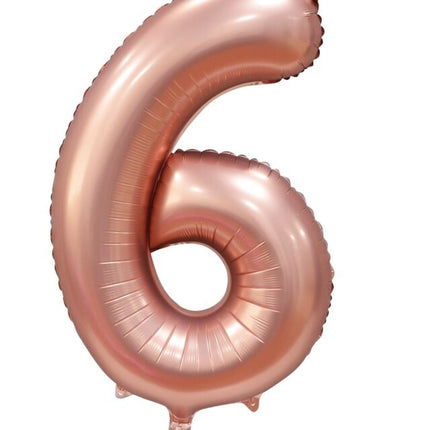 Rose Gold Figur Ballon 6 Jahre Glanz 86cm