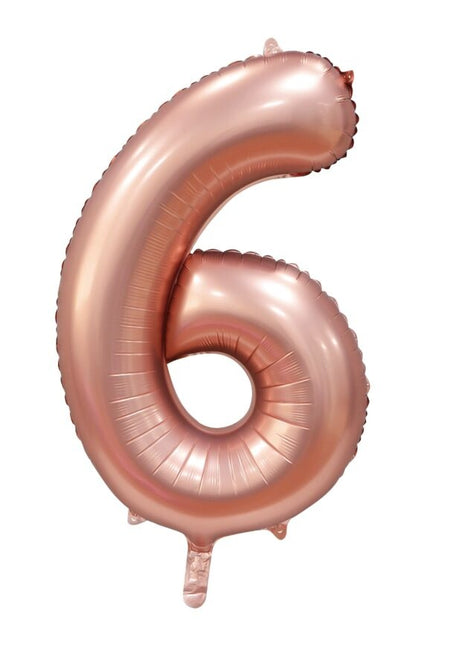 Rose Gold Figur Ballon 6 Jahre Glanz 86cm