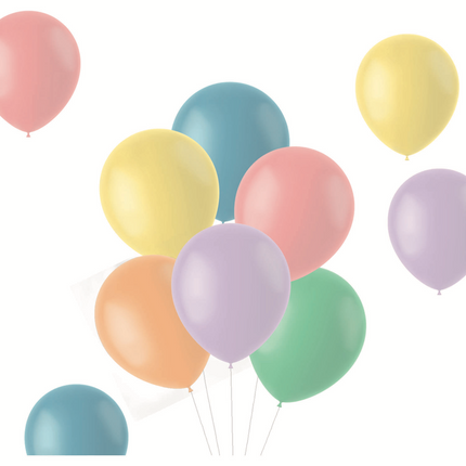 Bunte Luftballons Pastell 33cm 100 Stk.