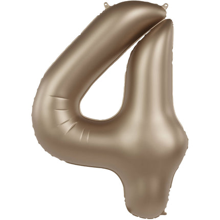 4 Jahre Figur Ballon Gold 86cm