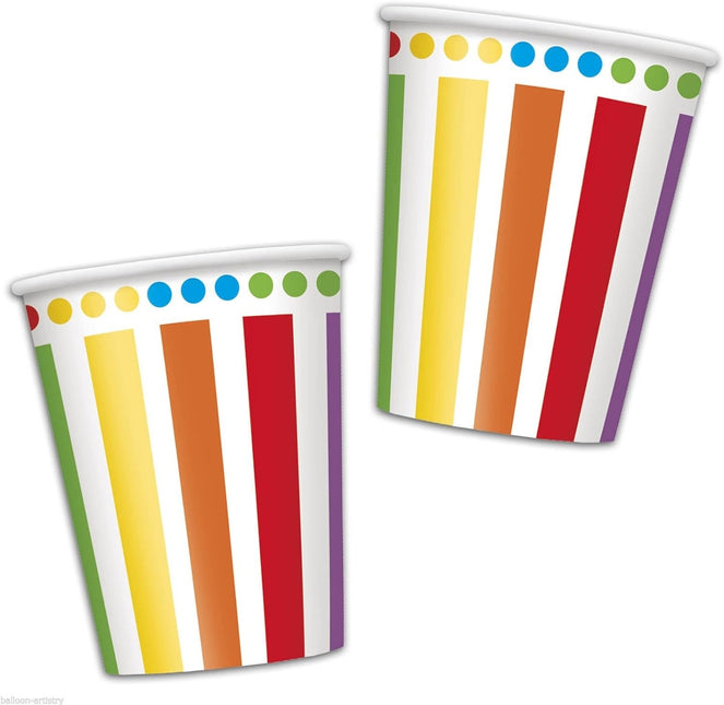 Regenbogen Becher 270ml 8Stk