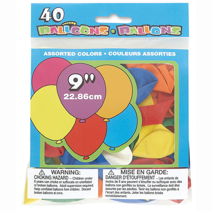 Ballons Bunt 23cm 40Stück