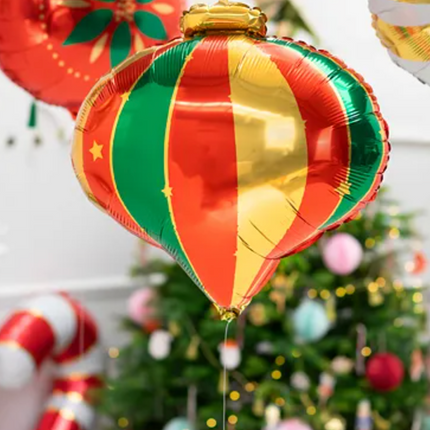 Helium Ballon Weihnachtskugel Leer 51cm