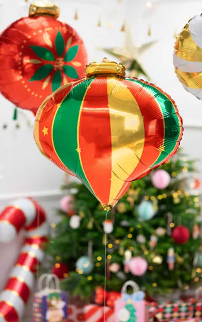 Helium Ballon Weihnachtskugel Leer 51cm