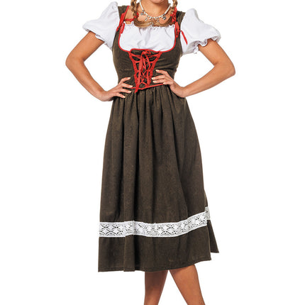 Dirndlkleid Oktoberfest Lang Grün