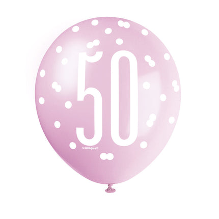 Ballons 50 Jahre Dots 30cm 6Stück