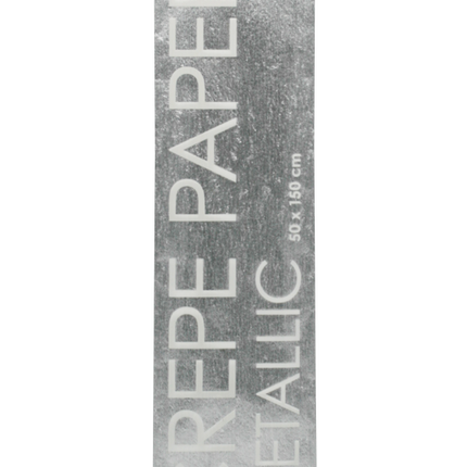 Krepppapier Metallic Silber 50cm 1.5m