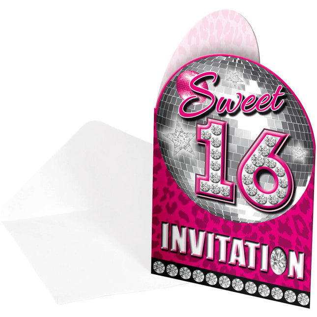 Sweet 16 Einladungen 8pcs