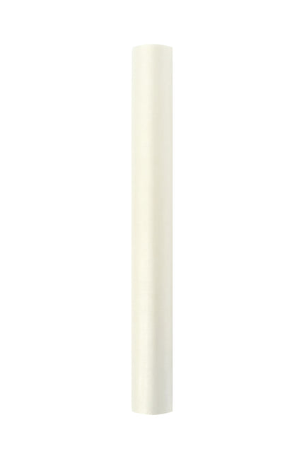 Weißer pastellfarbener Organza-Stoff 36cm 9m