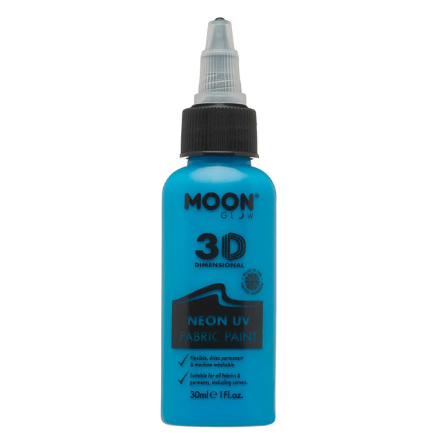 Moon Glow Neon UV-Gewebefarbe 30ml Intensives Blau 30ml