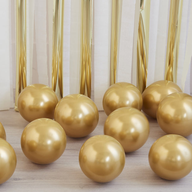 Gold Ballons Chrom 13cm 40Stk