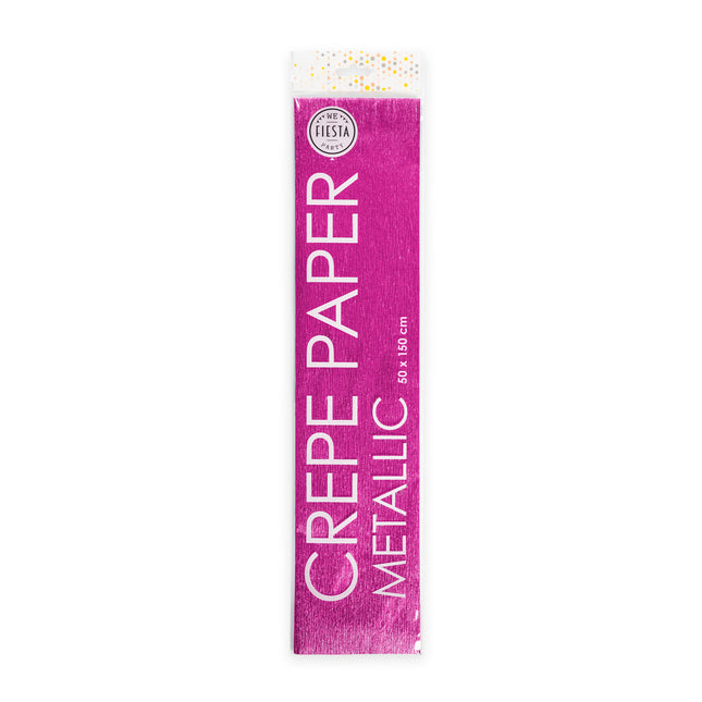 Krepppapier Metallic Rosa 50cm 1.5m