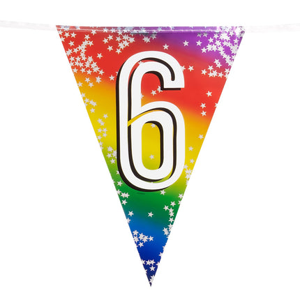 Regenbogen Girlande 6 Jahre 6m