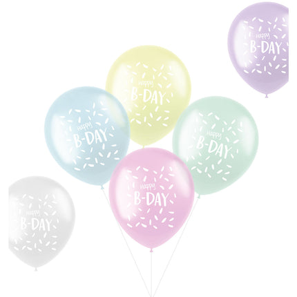 Ballons Happy B-Day 33cm 6pcs